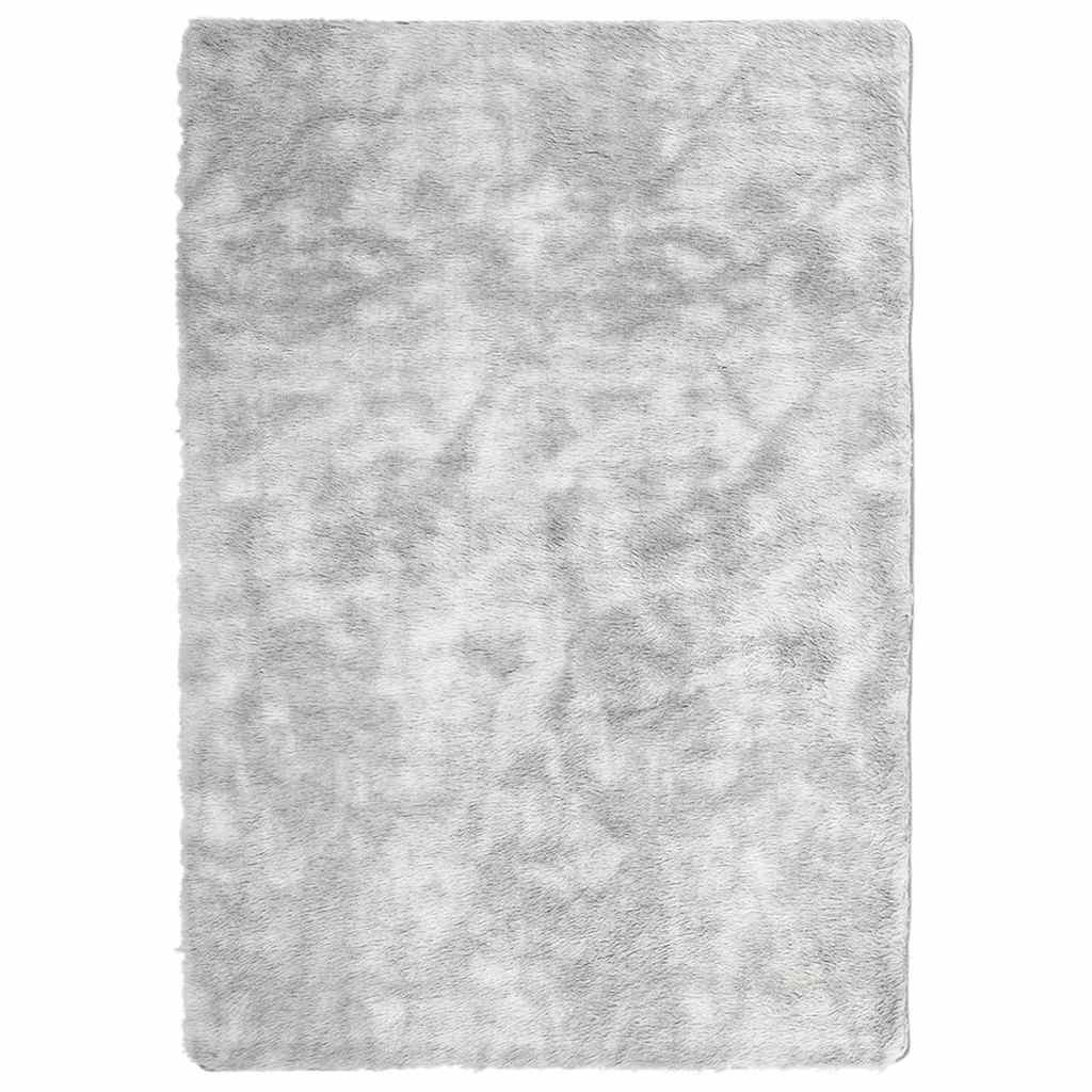 Teppich Shaggy Hochflor NAVARRA Silbergrau 160x230 cm Polyester